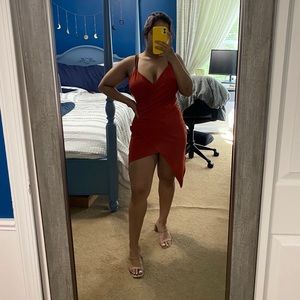 Blue Blush Asymetrical Wrap Dress